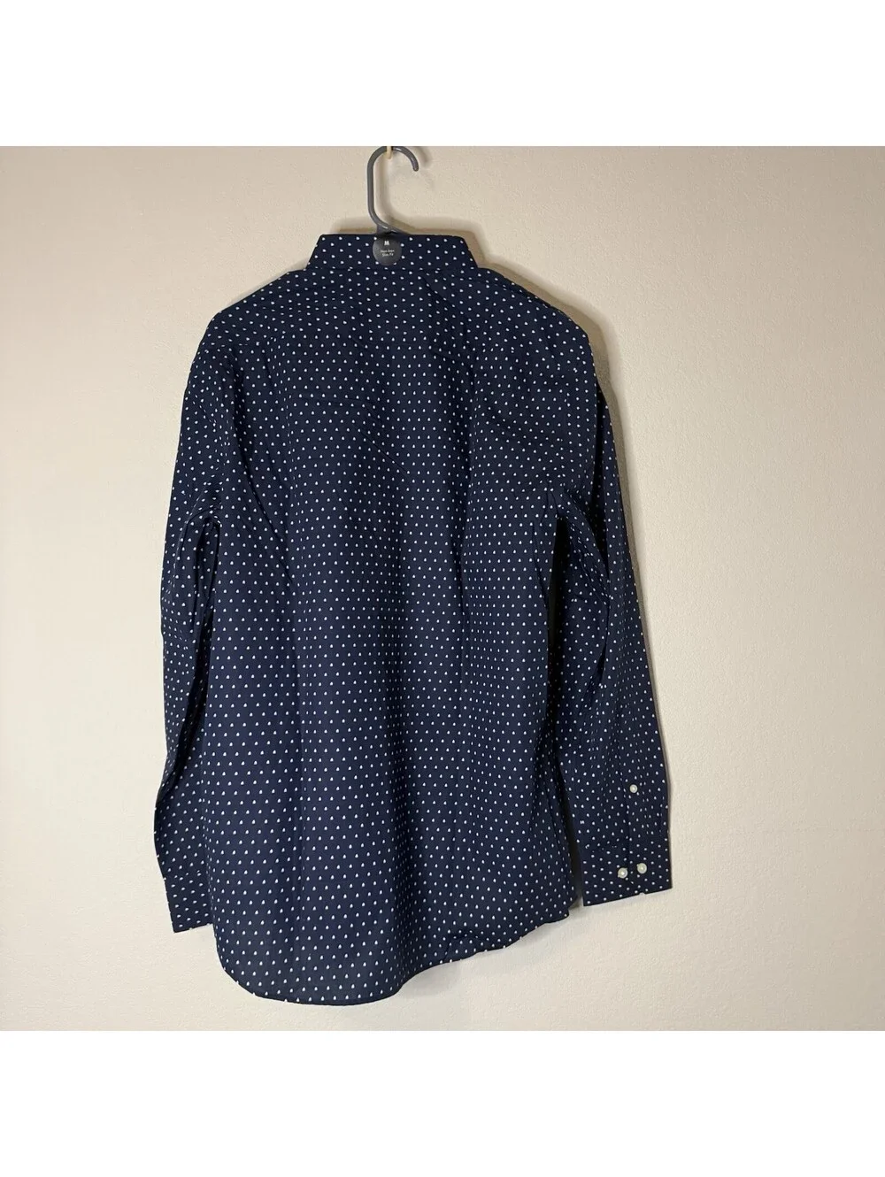 NWT Banana Republic Men’s M Slim Fit Non-Iron Blue Dot Dress Shirt